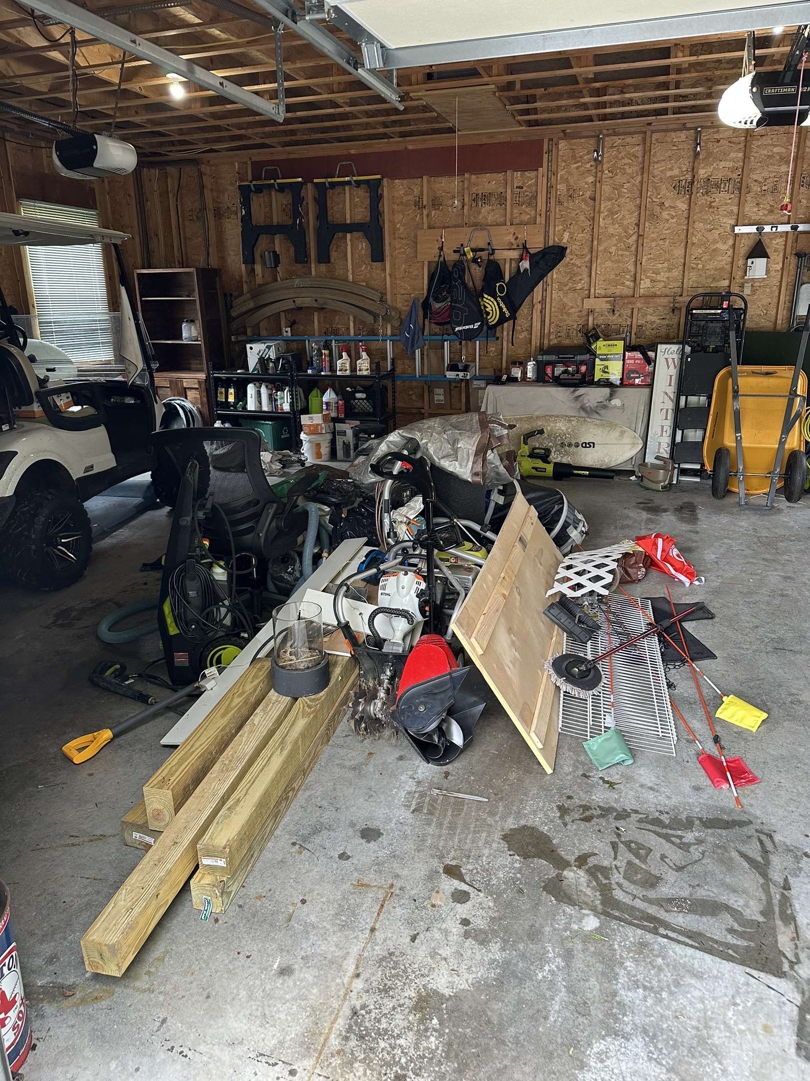 Before — garage cleanout